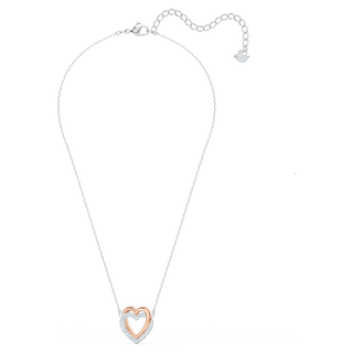 Collana Hyperbola, Cuore, Bianca, Mix di finiture