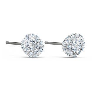 Orecchini a lobo So Cool, Bianchi, Placcato rodio