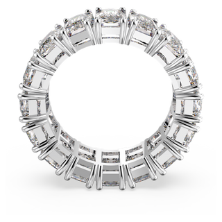 Anello Matrix Vittore, Taglio rettangolare, Bianco, Placcato rodio