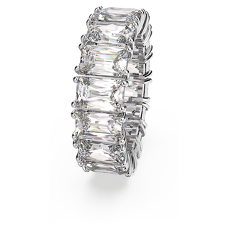 Anello Matrix Vittore, Taglio rettangolare, Bianco, Placcato rodio