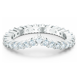 Anello Matrix Vittore, Taglio Round, Bianco, Placcato rodio