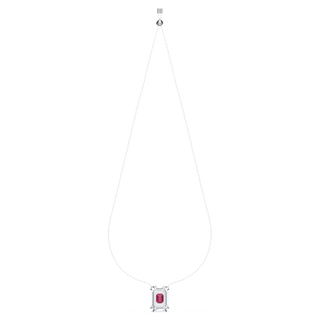 Collana Chroma, Taglio ottagonale, Rosa, Placcato rodio