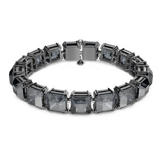 Braccialetto Millenia, Taglio squadrato, Medio, Grigio, Placcato rutenio