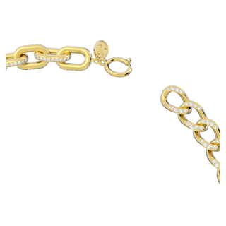 Collana Dextera, Link misti, Bianca, Placcato color oro