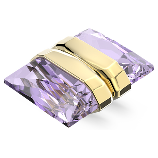 Orecchino ear cuff Lucent, Singolo, Chiusura magnetica, Viola, Placcato color oro