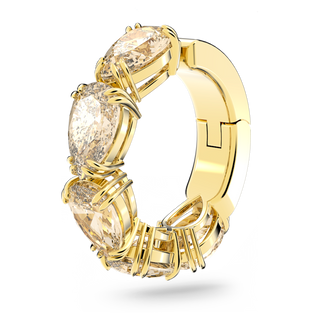 Orecchino ear cuff Millenia, Singolo, Taglio Pear, Giallo, Placcato color oro