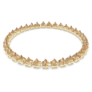 Collana Tennis Matrix, Taglio Piramide, Tono dorato, Placcato color oro