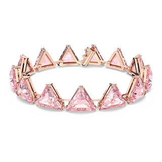 Bracciale Tennis Matrix, Taglio triangolo, Rosa, Placcato color oro rosa