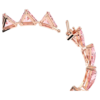 Bracciale Tennis Matrix, Taglio triangolo, Rosa, Placcato color oro rosa