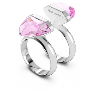 Anello Lucent, Chiusura magnetica, Rosa, Placcato rodio