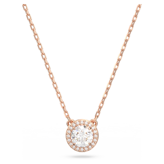 Pendente Una Angelic, Taglio tondo, Pavé, Bianco, Placcato color oro rosa