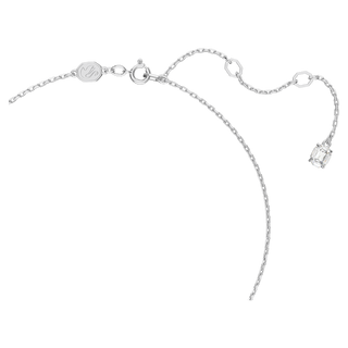 Pendente Stilla, Taglio Round, Bianco, Placcato rodio