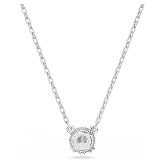 Pendente Stilla, Taglio Round, Bianco, Placcato rodio