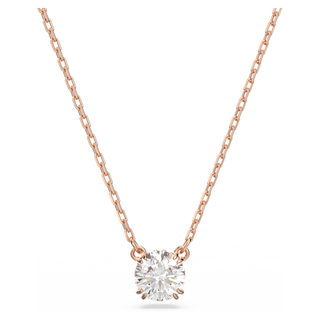 Pendente Constella, Taglio Round, Bianco, Placcato color oro rosa