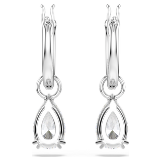 Orecchini pendenti Stilla, Taglio Pear, Taglio Round, Bianchi, Placcato rodio