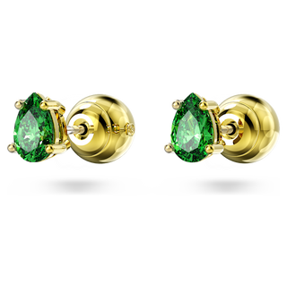 Orecchini a lobo Chroma, Taglio Pear, Verdi, Placcato color oro