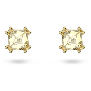 Orecchini a lobo Chroma, Taglio Cushion, Gialli, Placcato color oro