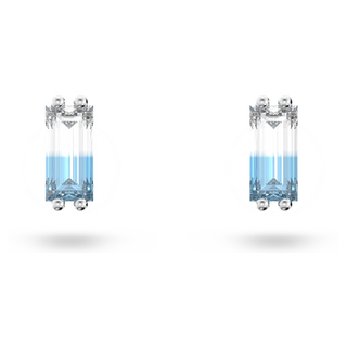 Orecchini a lobo Chroma, Taglio Cushion, Multicolore, Placcato rodio