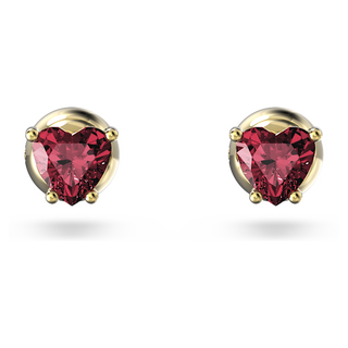 Orecchini a lobo Chroma, Cuore, Rossi, Placcato color oro