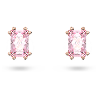 Orecchini a lobo Chroma, Taglio Cushion, Rosa, Placcato color oro rosa