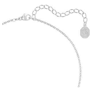 Collana Una, Taglio Trilliant, Blu, Placcato rodio