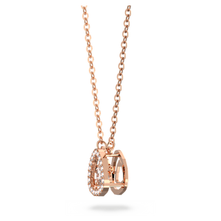 Collana Millenia, Taglio Trilliant, Bianca, Placcato color oro rosa