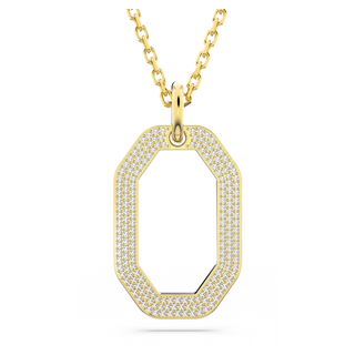 Pendente Dextera, Forma ottagonale, Medio, Bianco, Placcato color oro