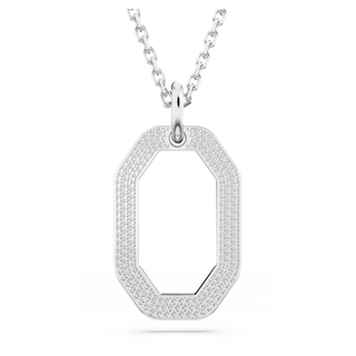 Pendente Dextera, Forma ottagonale, Medio, Bianco, Placcato rodio