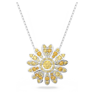 Pendente Eternal Flower, Fiore, Giallo, Placcato rodio