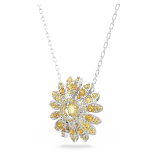 Pendente Eternal Flower, Fiore, Giallo, Placcato rodio