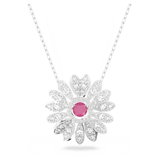 Pendente Eternal Flower, Fiore, Rosa, Placcato rodio