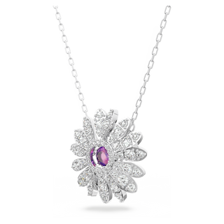 Pendente Eternal Flower, Fiore, Rosa, Placcato rodio