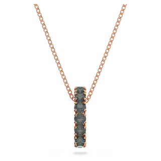 Pendente Exalta, Taglio tondo, Nero, Placcato color oro rosa