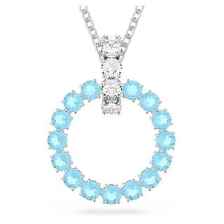 Pendente Exalta, Taglio tondo, Blu, Placcato rodio