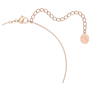 Pendente Stella, Taglio Kite, Stella, Bianco, Placcato color oro rosa