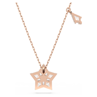 Pendente Stella, Taglio Kite, Stella, Bianco, Placcato color oro rosa