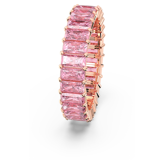 Anello Matrix, Taglio baguette, Rosa, Placcato color oro rosa