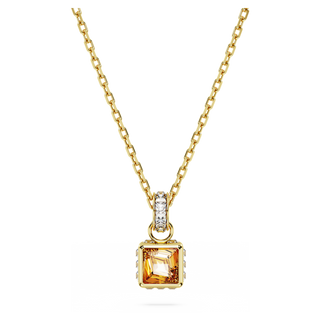 Pendente Chroma, Taglio squadrato, Giallo, Placcato color oro