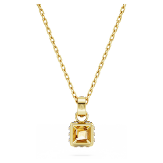 Pendente Chroma, Taglio squadrato, Giallo, Placcato color oro