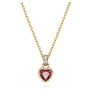 Pendente Chroma, Cuore, Rosso, Placcato color oro