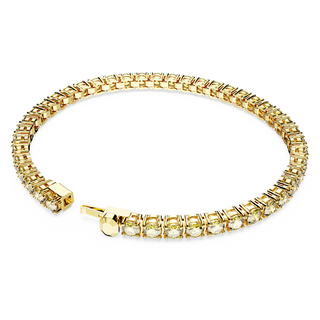 Braccialetto Matrix Tennis, Taglio tondo, Giallo, Placcato color oro