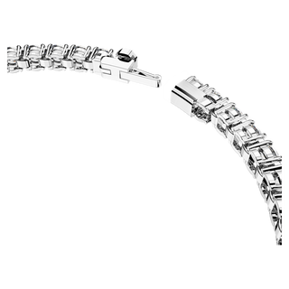 Braccialetto Matrix Tennis, Taglio Round, Bianco, Placcato rodio