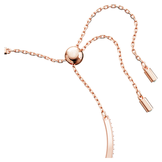 Bracciale rigido Swan, Cigno, Verde, Placcato color oro rosa