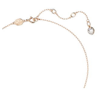 Pendente Swan, Cigno, Medio, Verde, Placcato color oro rosa