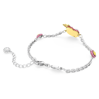 Braccialetto Pop Swan, Cigno, Rosa, Placcato rodio