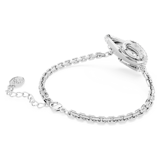 Braccialetto Volta, Cuore, Bianco, Placcato rodio