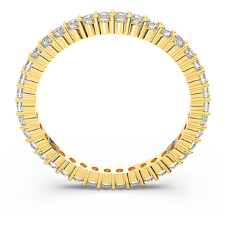 Anello Matrix Vittore, Taglio Round, Bianco, Finitura in tono dorato