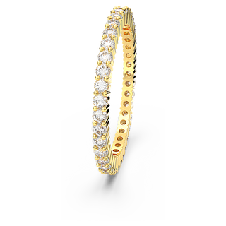 Anello Matrix Vittore, Taglio Round, Bianco, Finitura in tono dorato