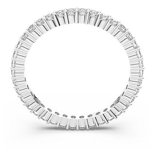 Anello Matrix Vittore, Taglio Round, Bianco, Placcato color argento