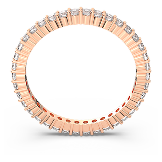 Anello Matrix Vittore, Taglio Round, Bianco, Placcato color oro rosa